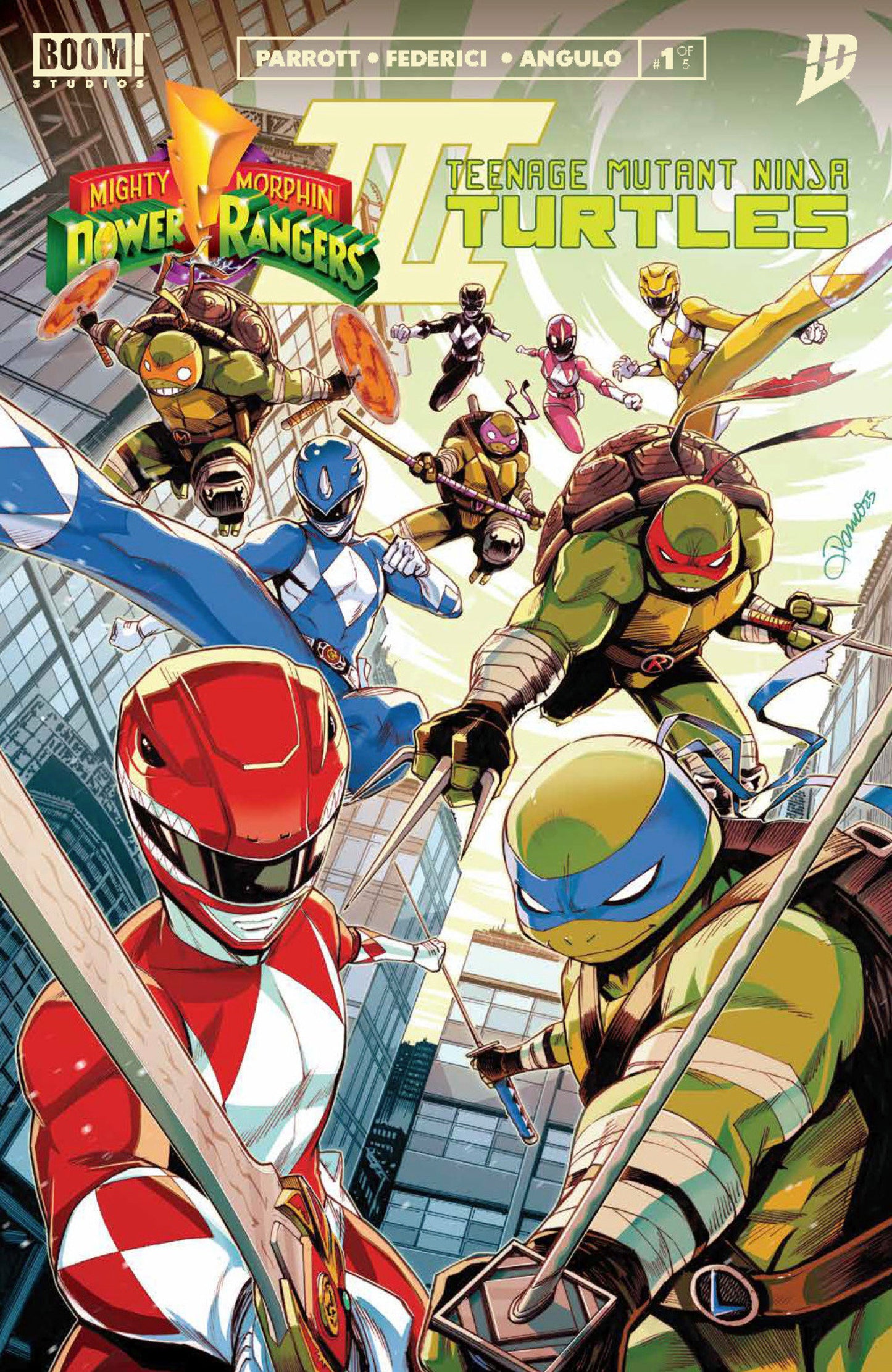 MIGHTY MORPHIN POWER RANGERS/ TEENAGE MUTANT NINJA TURTLES III #1 A MAIN (DRESSED, ZONNO)