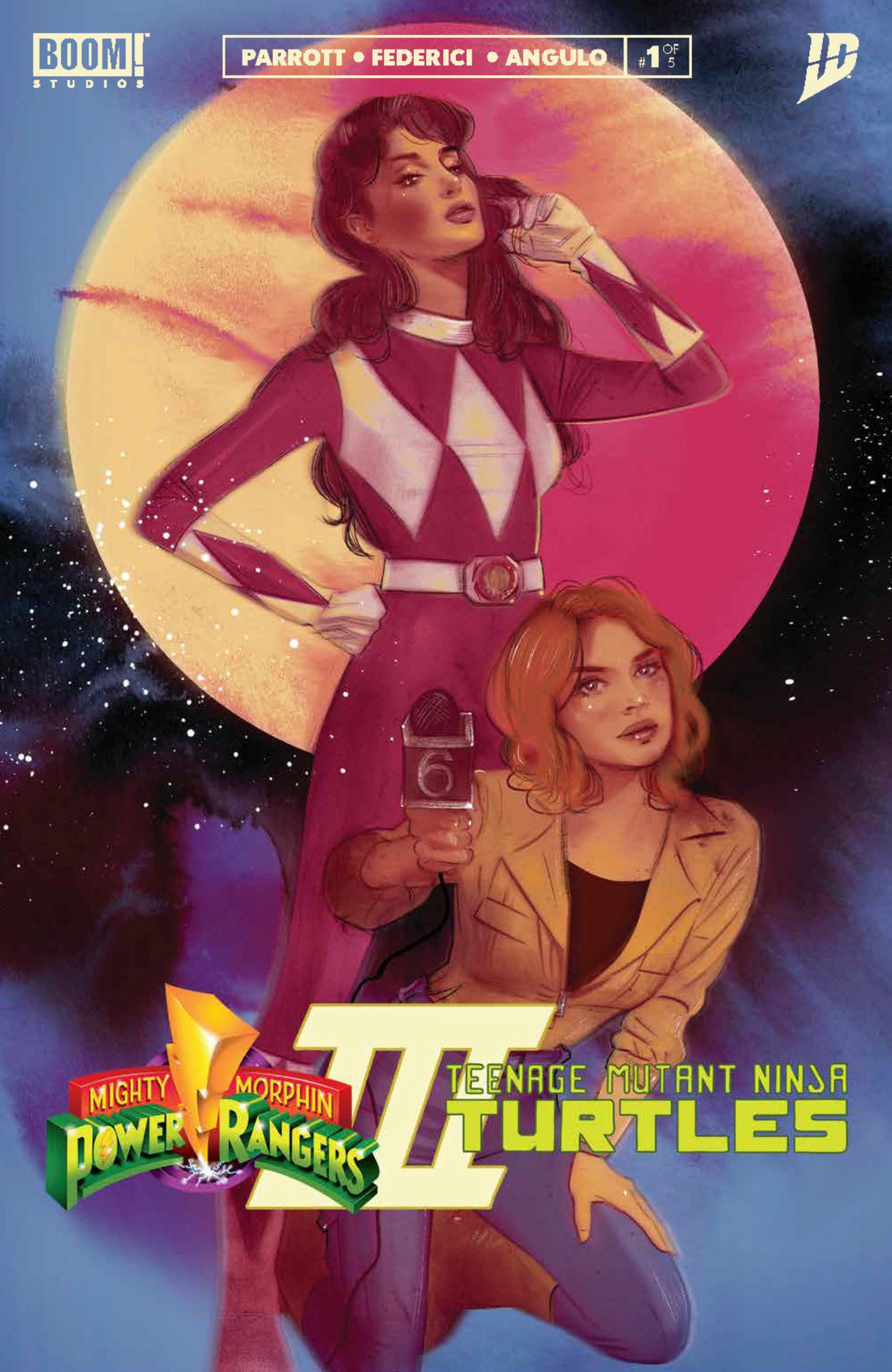 MIGHTY MORPHIN POWER RANGERS/ TEENAGE MUTANT NINJA TURTLES III #1 C BOOM 20TH ANNIVERSARY VARIANT (DRESSED, LOTAY)