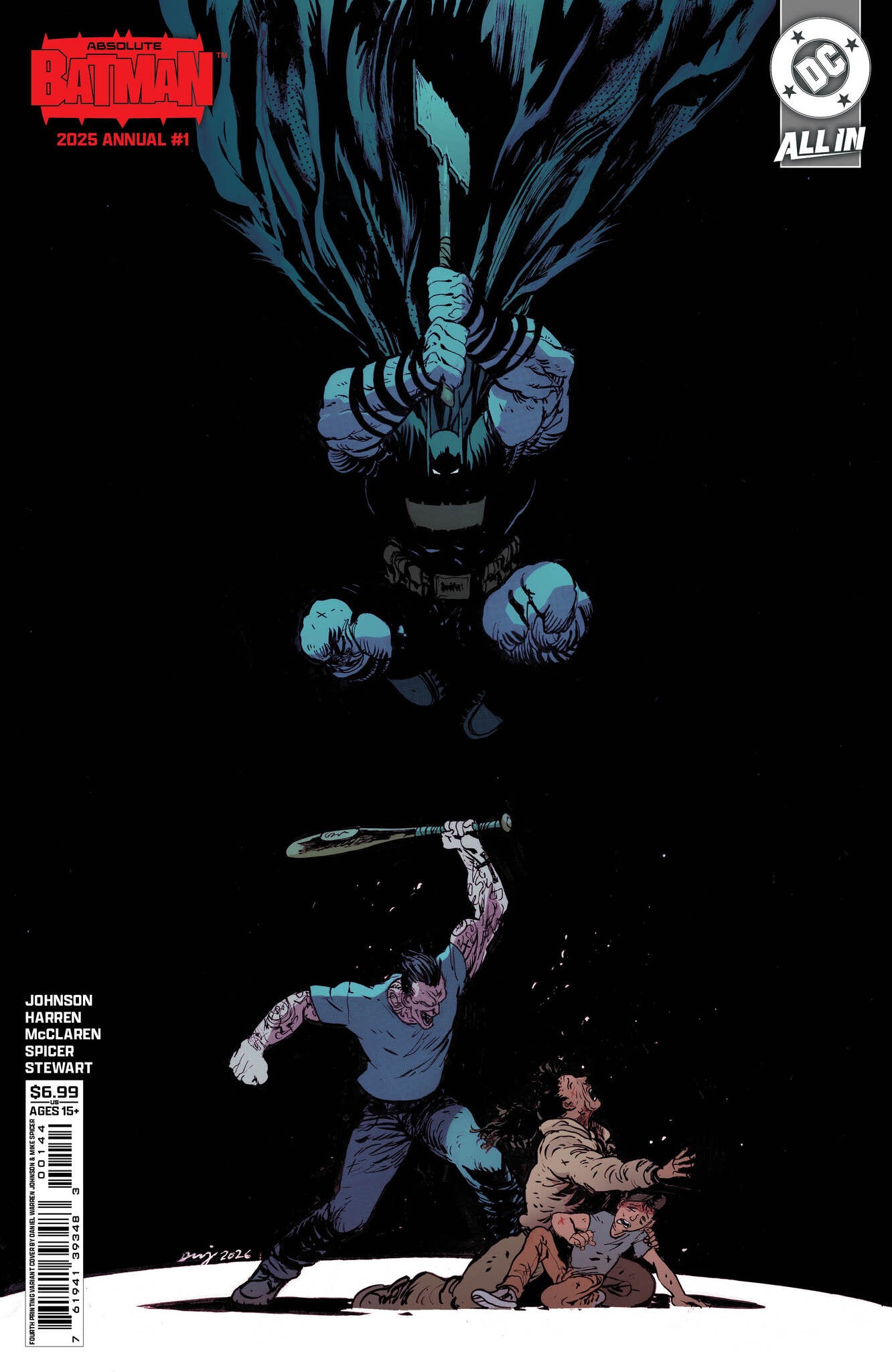 ABSOLUTE BATMAN 2025 ANNUAL #1 (ONE SHOT) Fourth Printing Cvr B Daniel Warren Johnson Card Stock Var