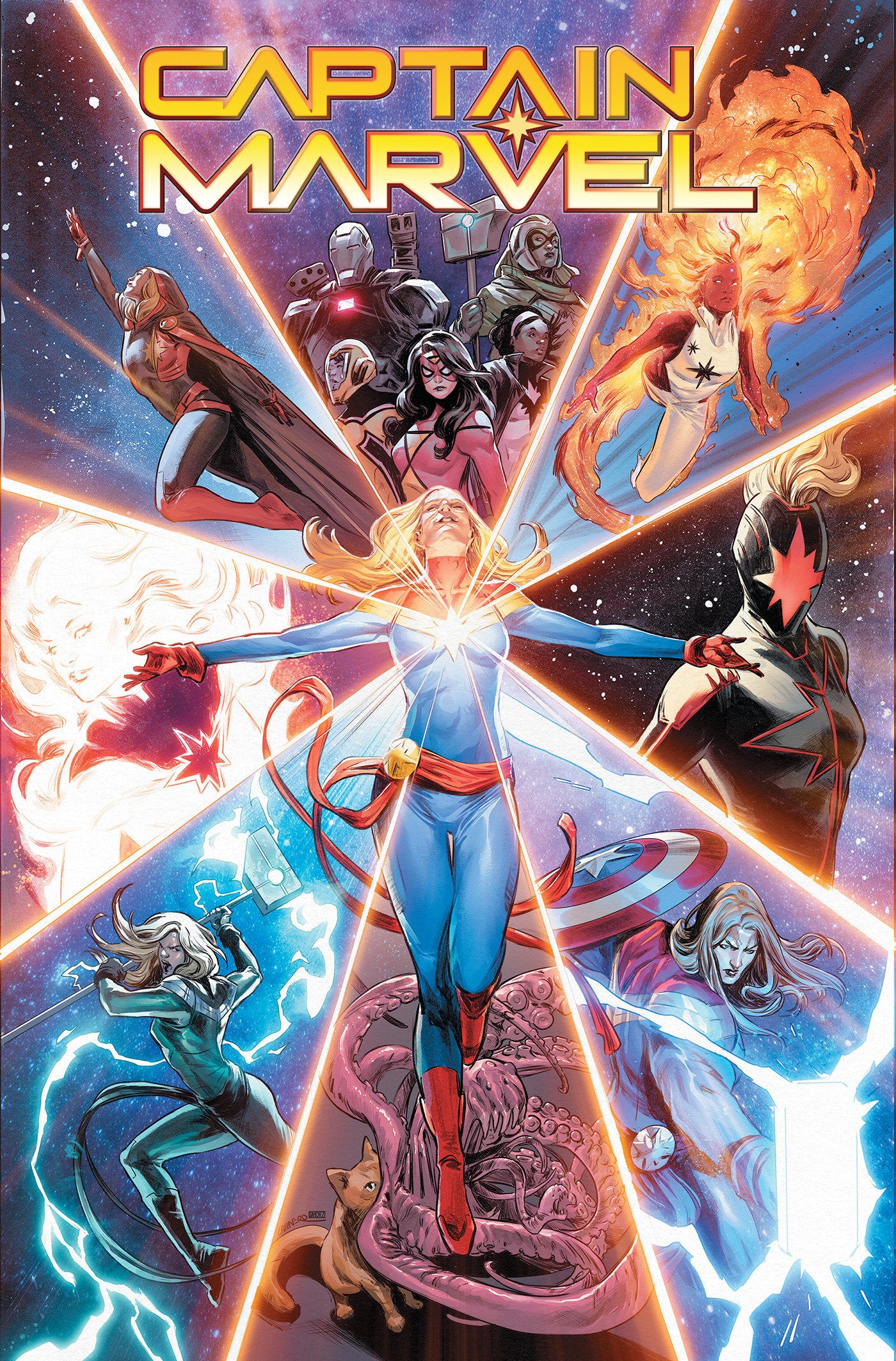 CAPTAIN MARVEL: HIGHEST, FURTHEST, FASTEST OMNIBUS HC CARMEN CARNERO COVER