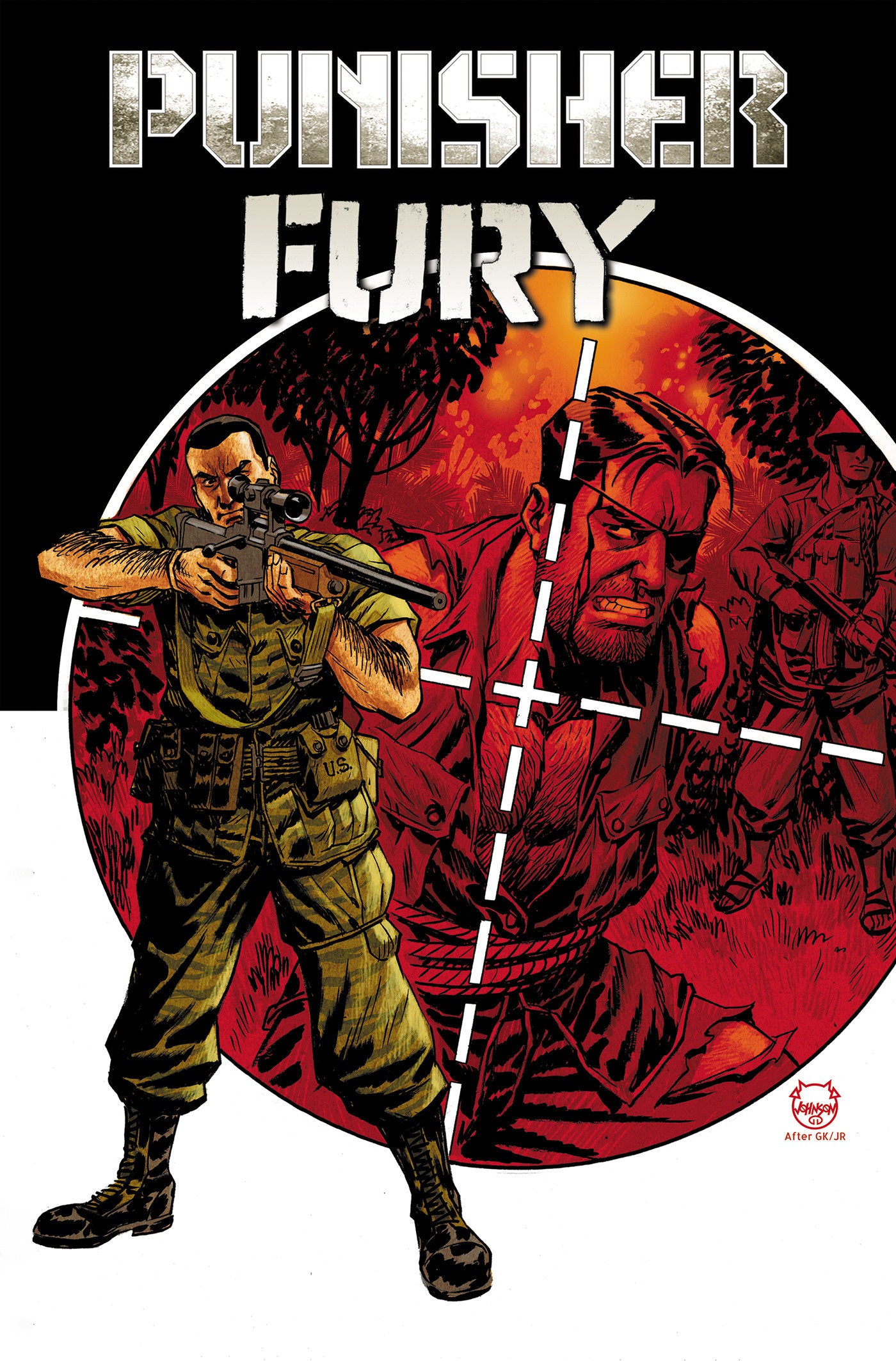 PUNISHER & FURY MAX BY GARTH ENNIS OMNIBUS HC DAVE JOHNSON COVER