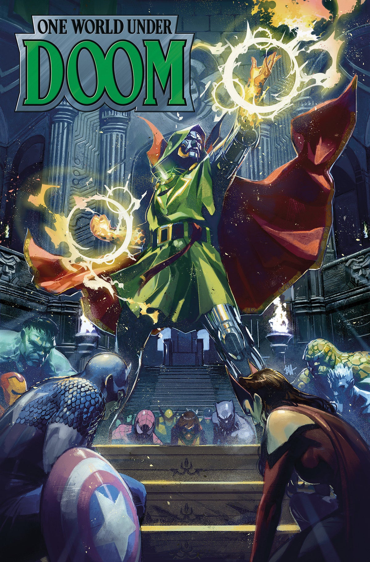 ONE WORLD UNDER DOOM OMNIBUS HC BEN HARVEY COVER