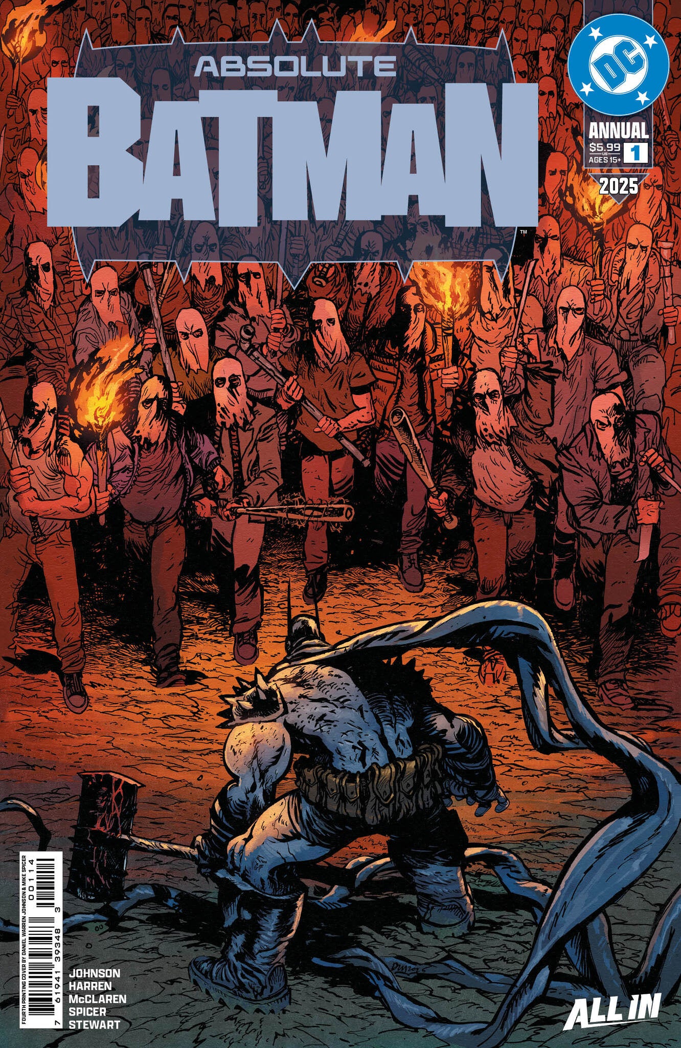 ABSOLUTE BATMAN 2025 ANNUAL #1 (ONE SHOT) Fourth Printing Cvr A Daniel Warren Johnson