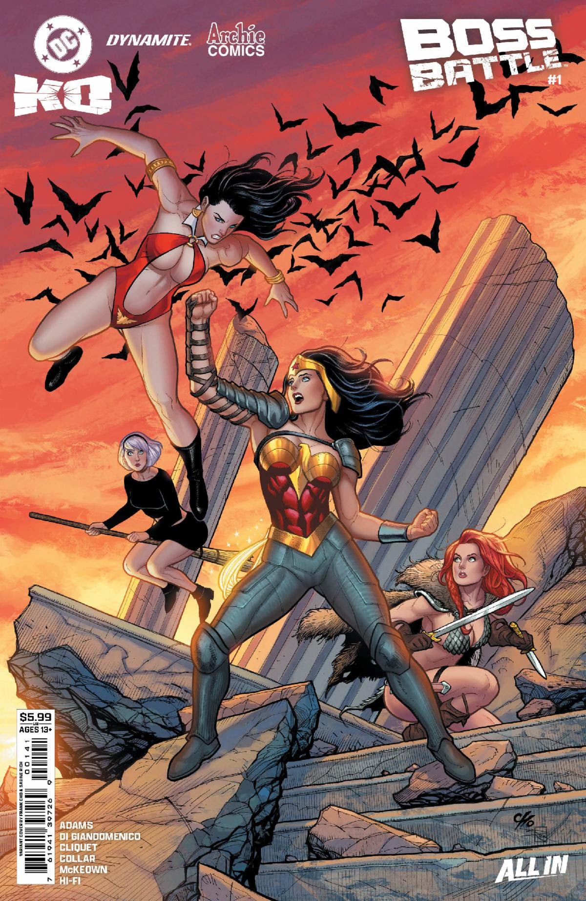 DC K.O. BOSS BATTLE #1 (ONE SHOT) CVR D FRANK CHO CARD STOCK VAR