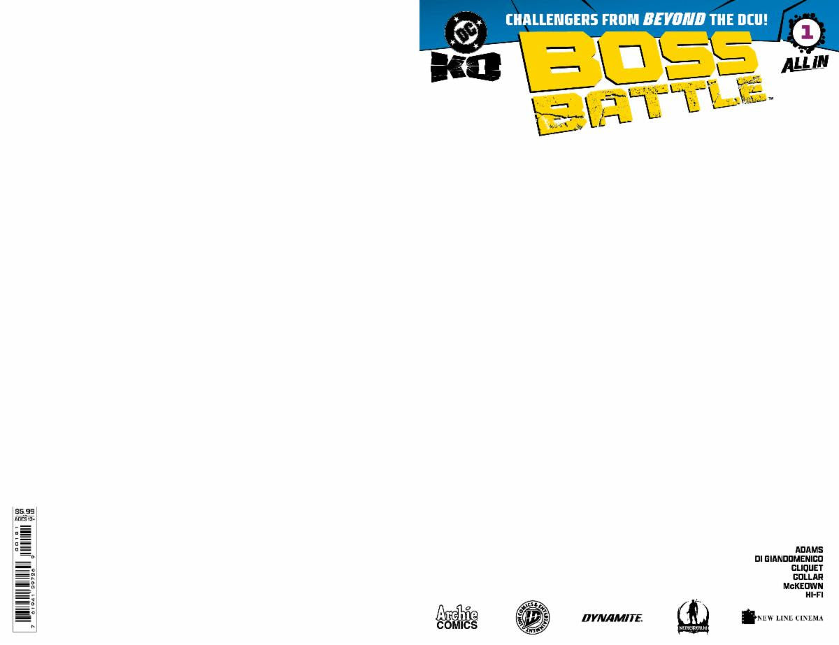 DC K.O. BOSS BATTLE #1 (ONE SHOT) CVR H BLANK CARD STOCK VAR