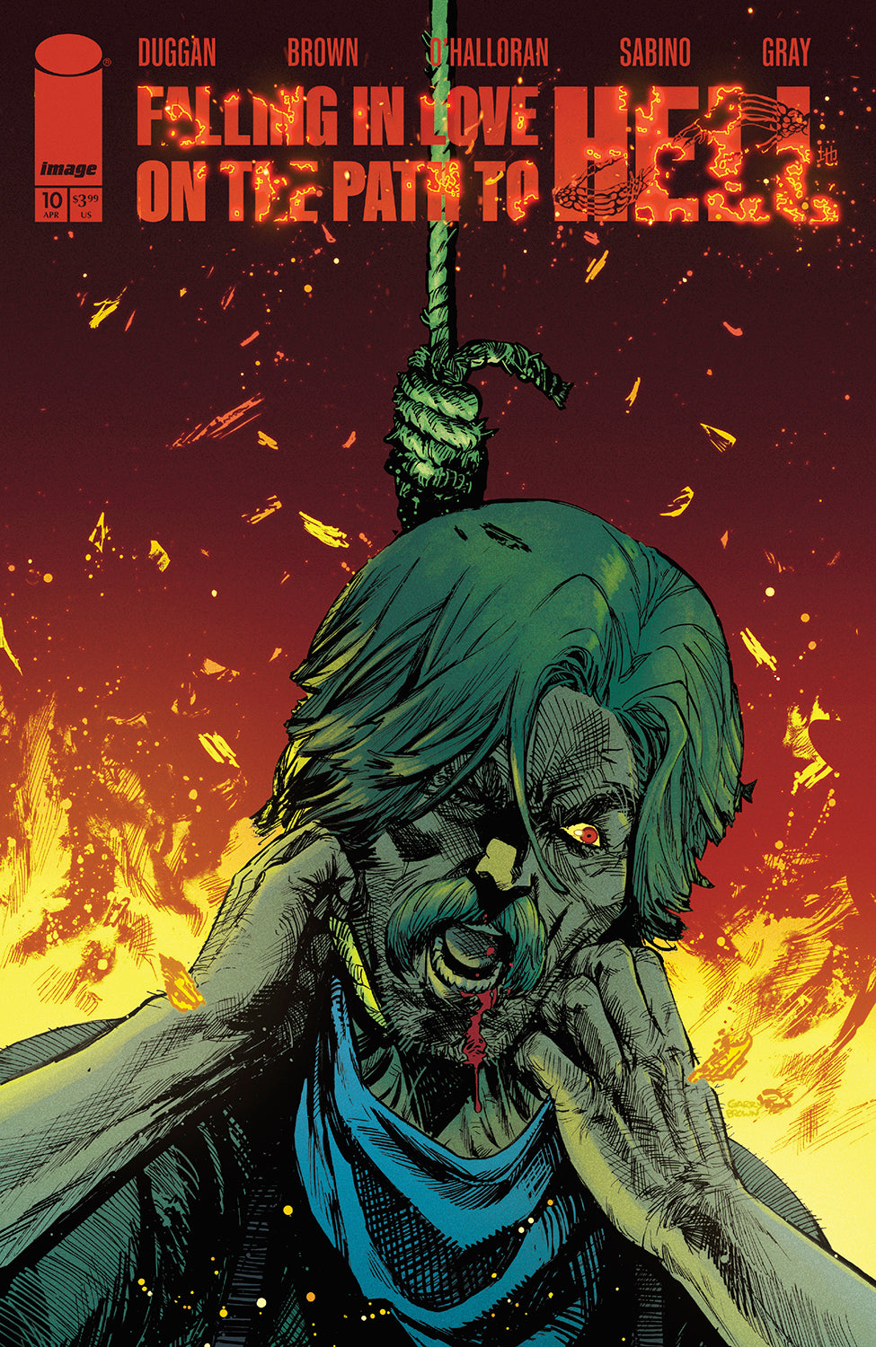 FALLING IN LOVE ON THE PATH TO HELL #10 CVR A GARRY BROWN (MR)