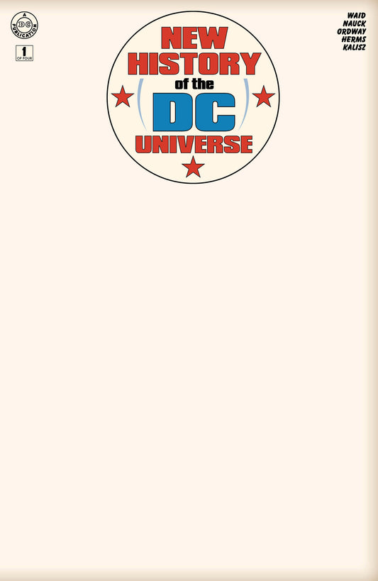 New History Of The Dc Universe #1 (Of 4) Cover G Blank Card Stock Variant