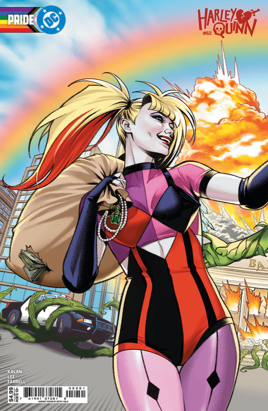 Harley Quinn #52 Cover D Betsy Cola Dc Pride Connecting Card Stock Variant