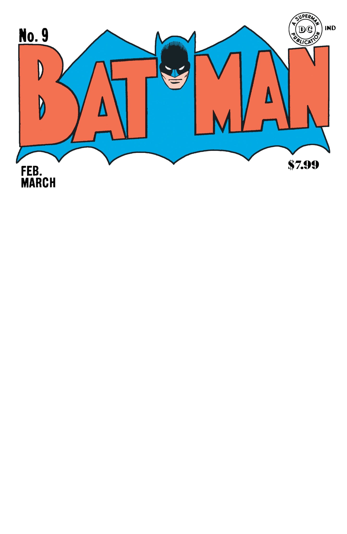 Batman #9 Facsimile Edition Cvr C Blank Card Stock Variant