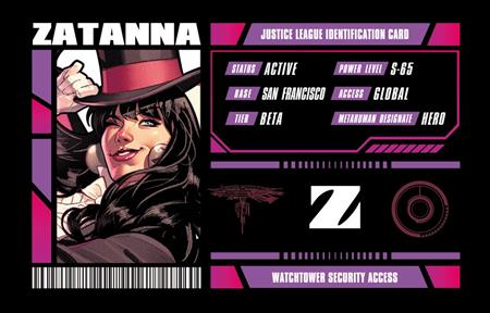 ZATANNA JUSTICE LEAGUE MEMBERSHSIP CARD