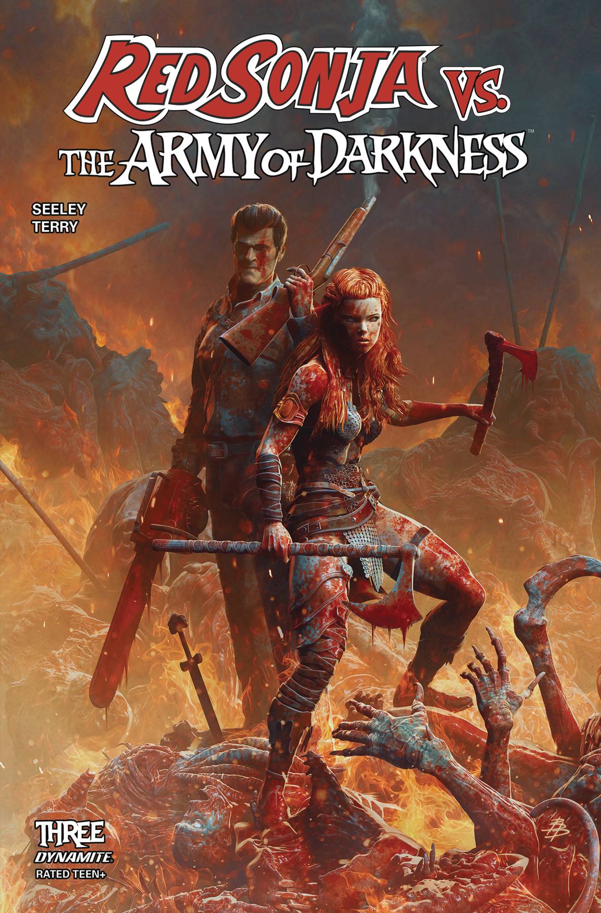 RED SONJA VS THE ARMY OF DARKNESS #3 CVR A BJORN BARENDS
