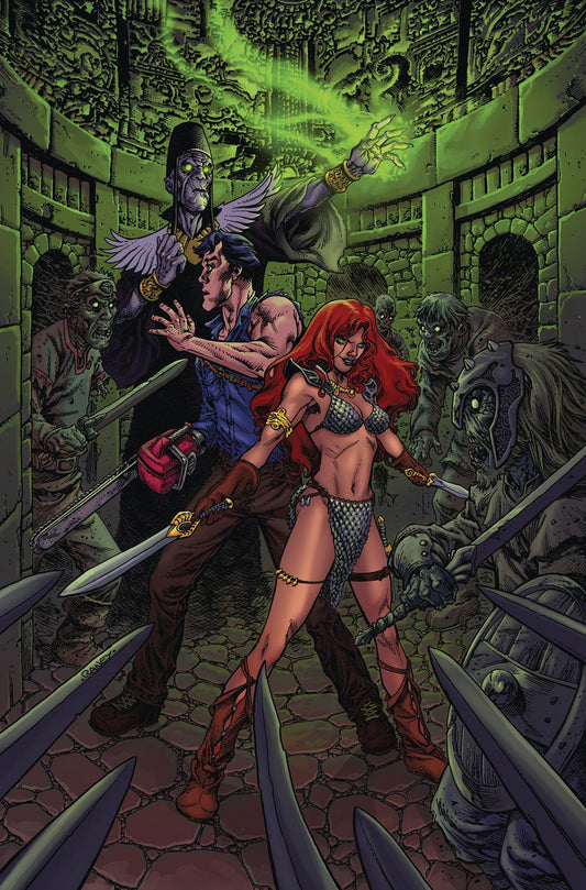 RED SONJA VS THE ARMY OF DARKNESS #3 CVR E TOM RANEY METAL PREMIUM VAR