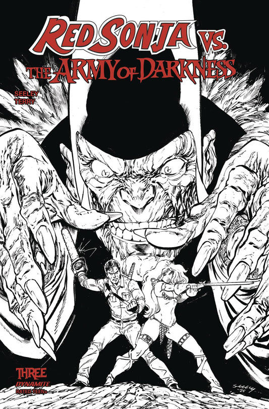 RED SONJA VS THE ARMY OF DARKNESS #3 CVR G INC 1:10 TIM SEELEY LINE ART VAR