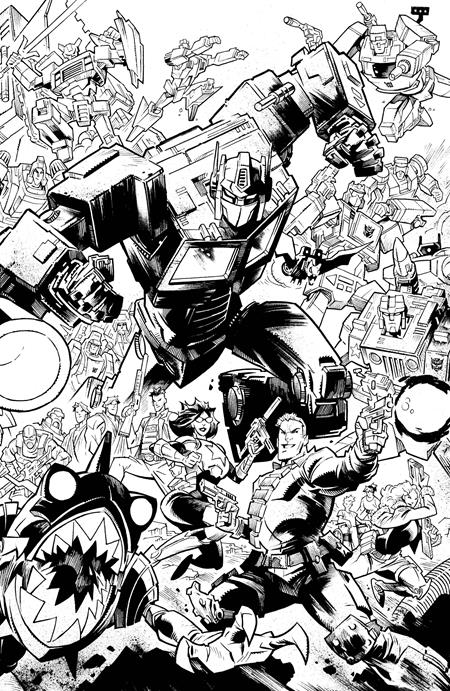 Gi Joe #8 Cover H Jason Howard Energon Universe Second Anniversary B&W Var