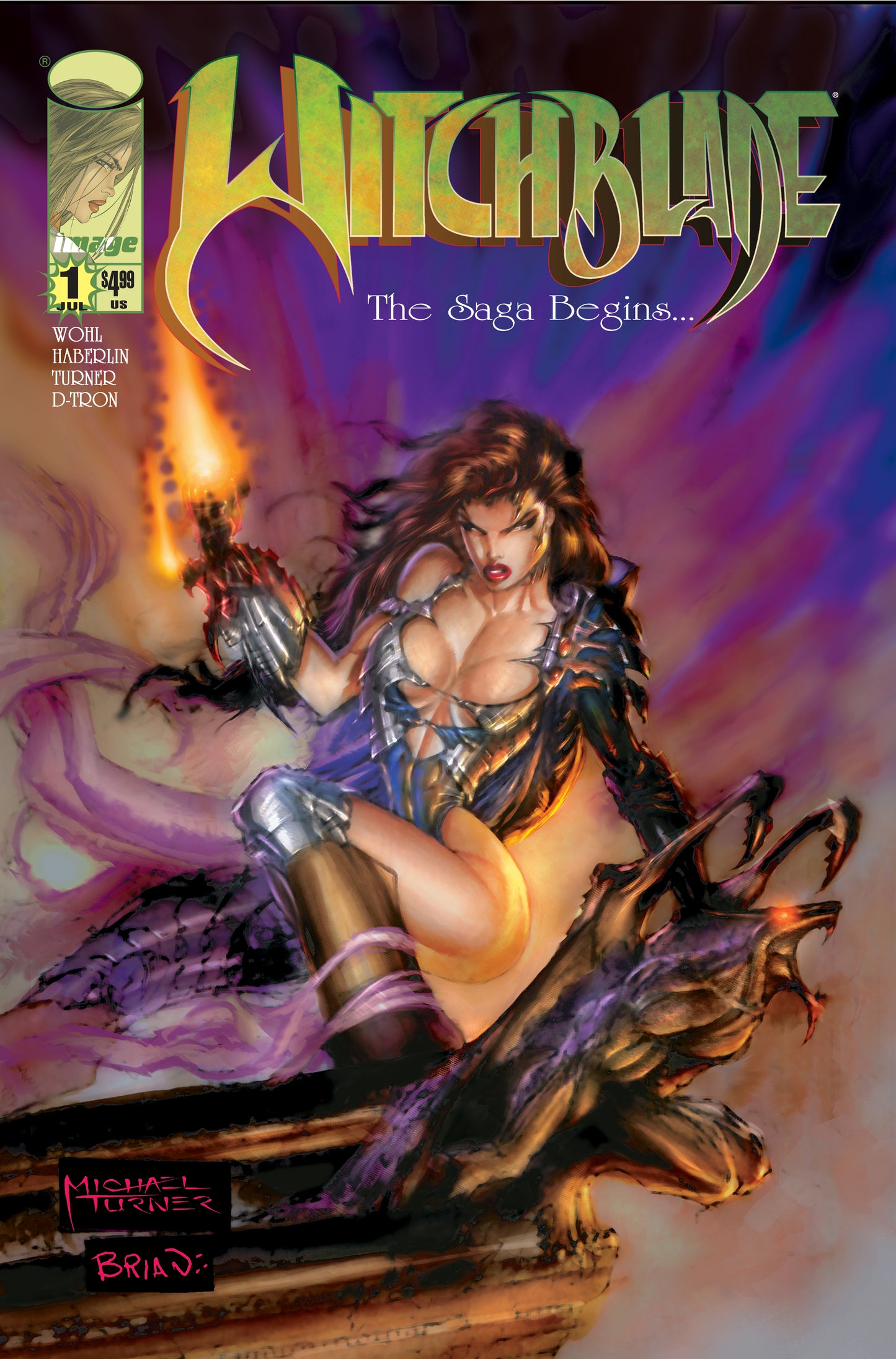 WITCHBLADE #1 FACSIMILE EDITION CVR B MICHAEL TURNER FOIL VAR (MR)