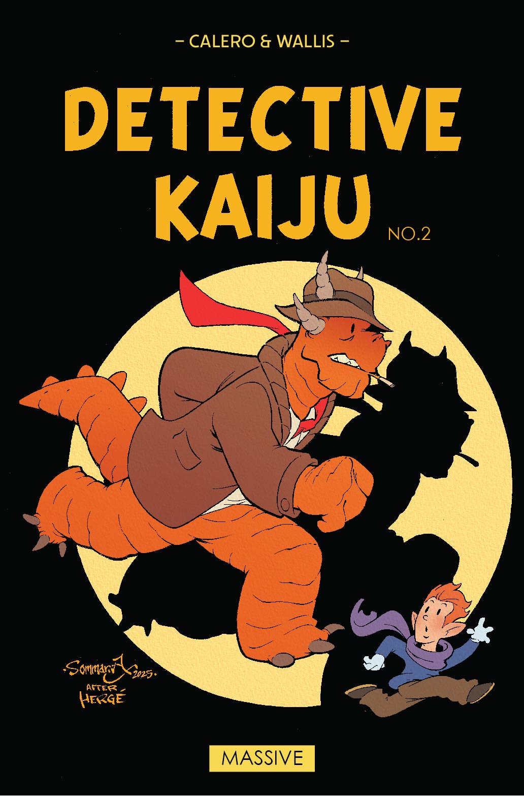 DETECTIVE KAIJU #2 (OF 4) CVR B JON SOMMARIVA TIN TIN HOMAGE VAR
