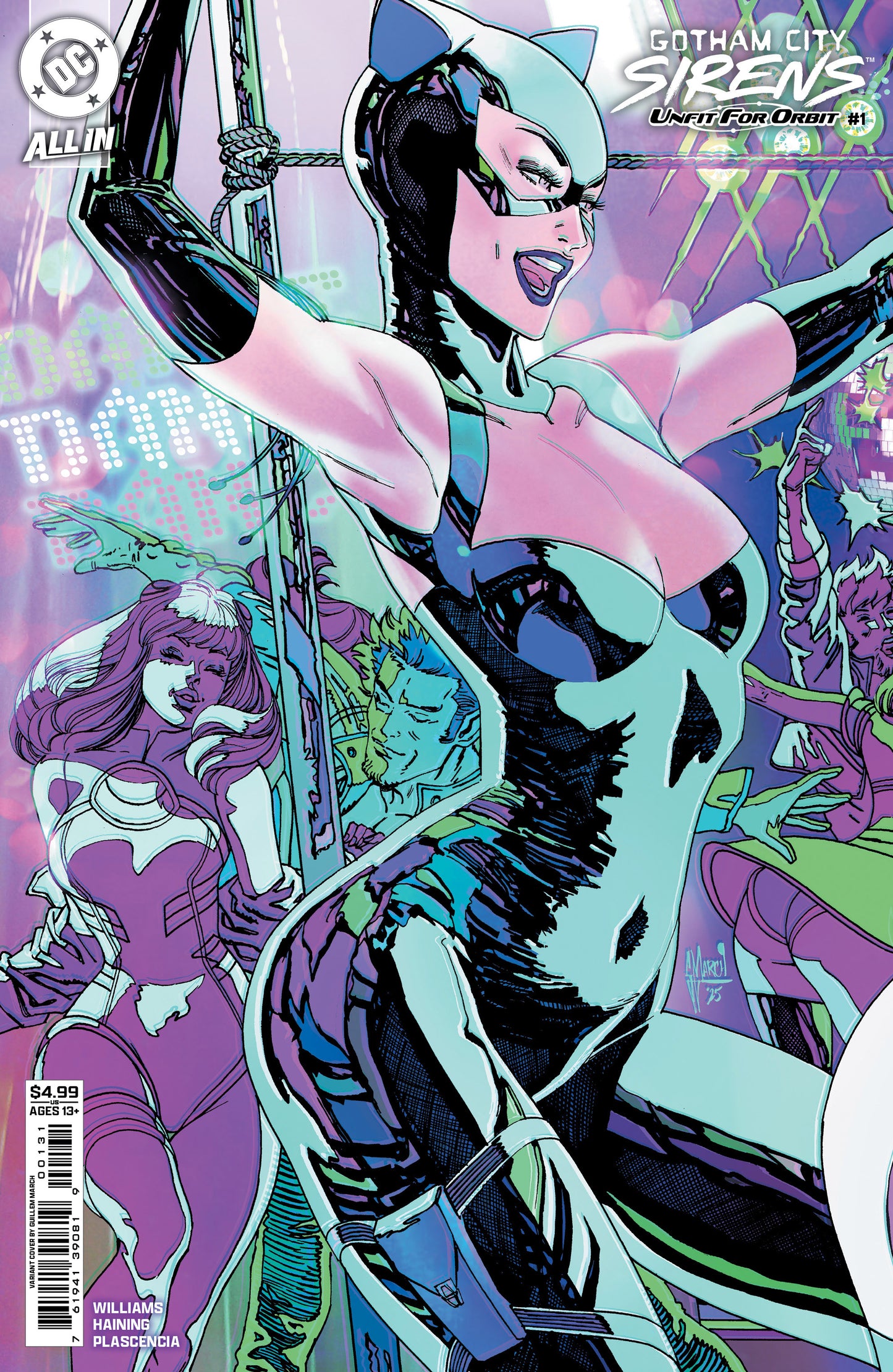 GOTHAM CITY SIRENS UNFIT FOR ORBIT #1 (OF 5) CVR D GUILLEM MARCH CONNECTING CARD STOCK VAR