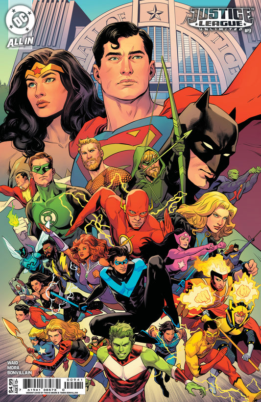 JUSTICE LEAGUE UNLIMITED #9 CVR D TRAVIS MOORE CARD STOCK VAR (WE ARE YESTERDAY)