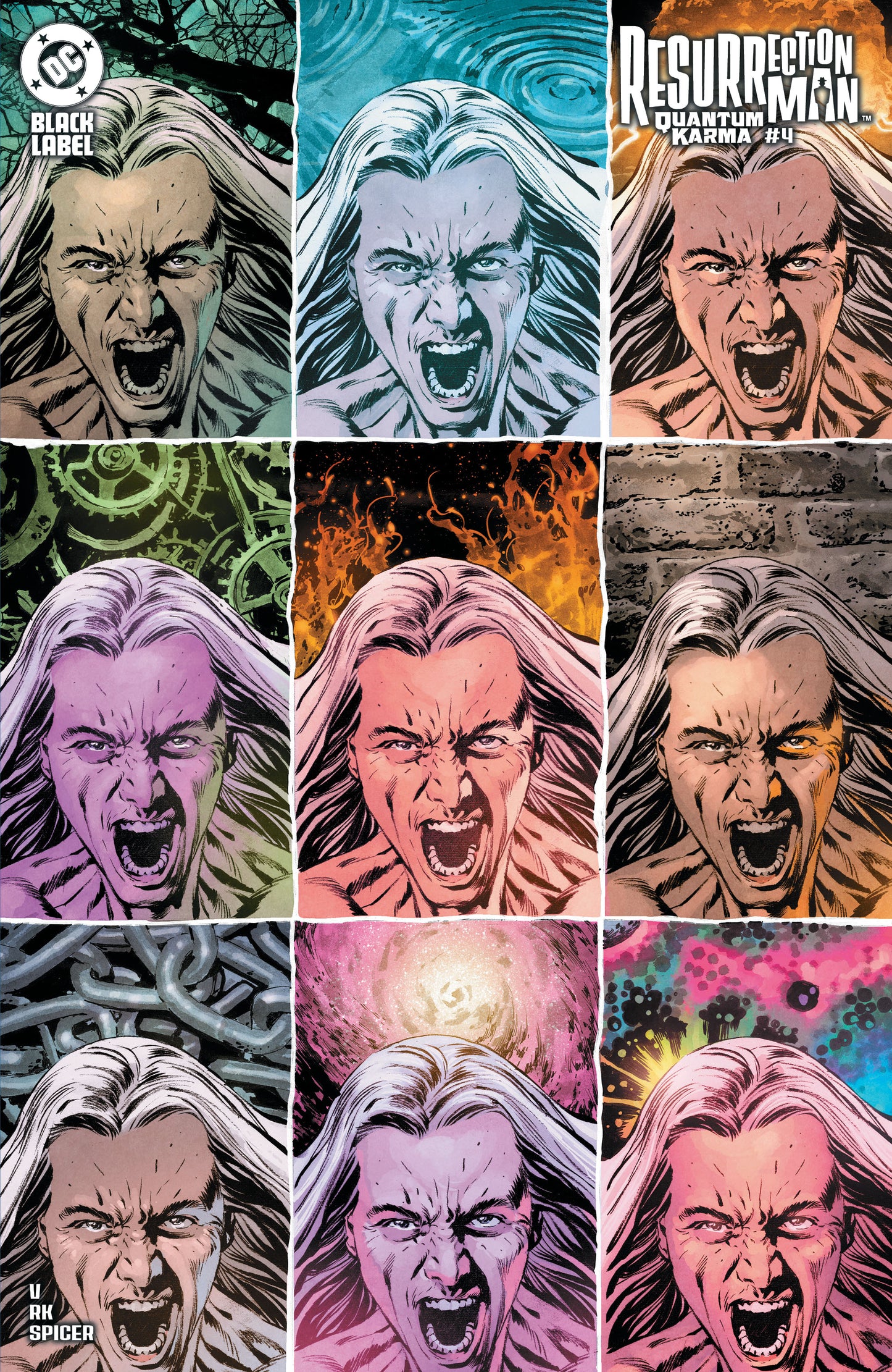 RESURRECTION MAN QUANTUM KARMA #4 (OF 6) CVR B MIKE PERKINS CARD STOCK VAR (MR)