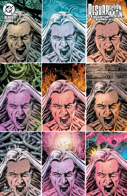 RESURRECTION MAN QUANTUM KARMA #4 (OF 6) CVR B MIKE PERKINS CARD STOCK VAR (MR)