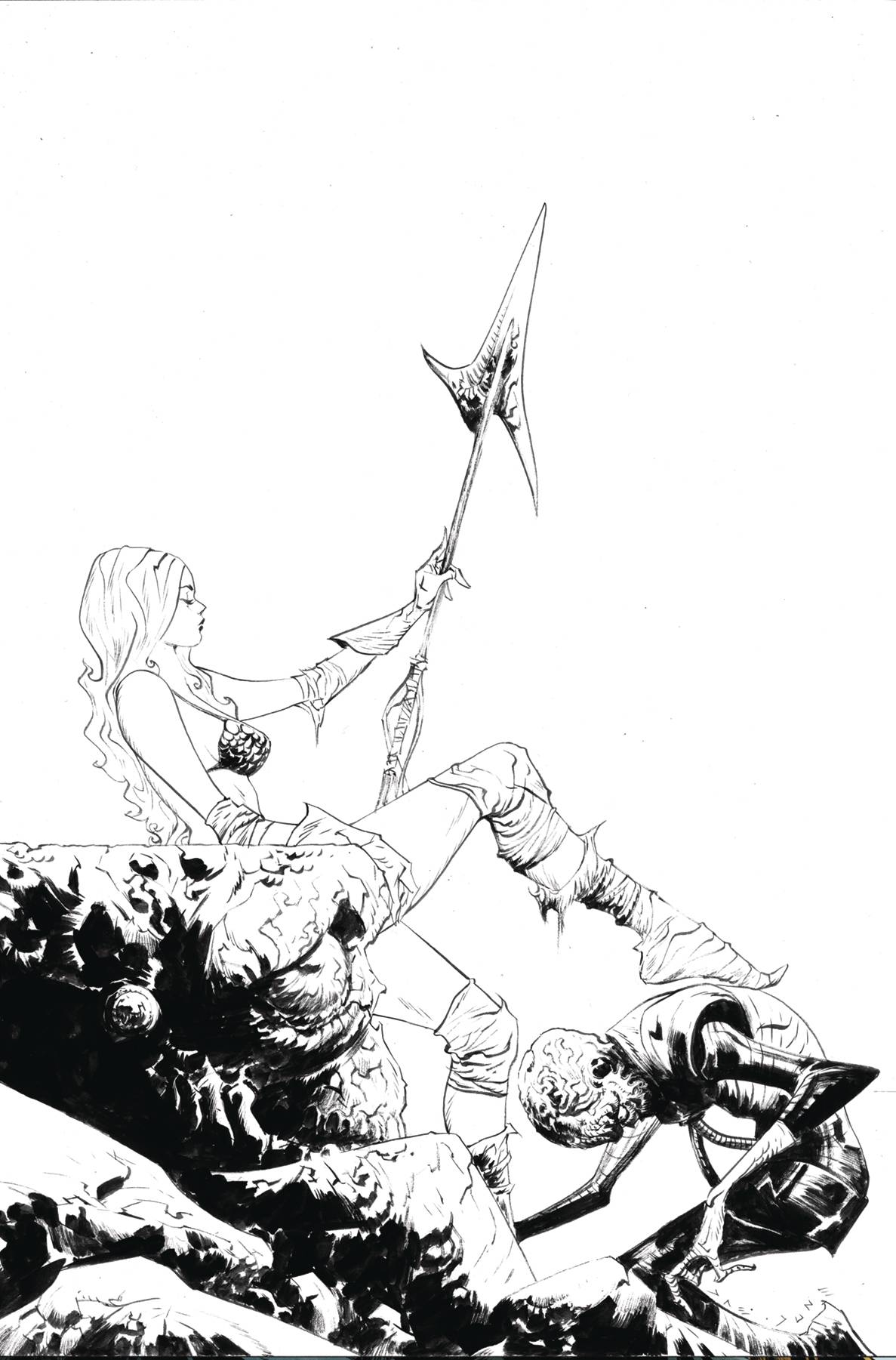 RED SONJA ATTACKS MARS #4 (OF 4) CVR G INC 1:15 JAE LEE LINE ART VIRGIN VAR