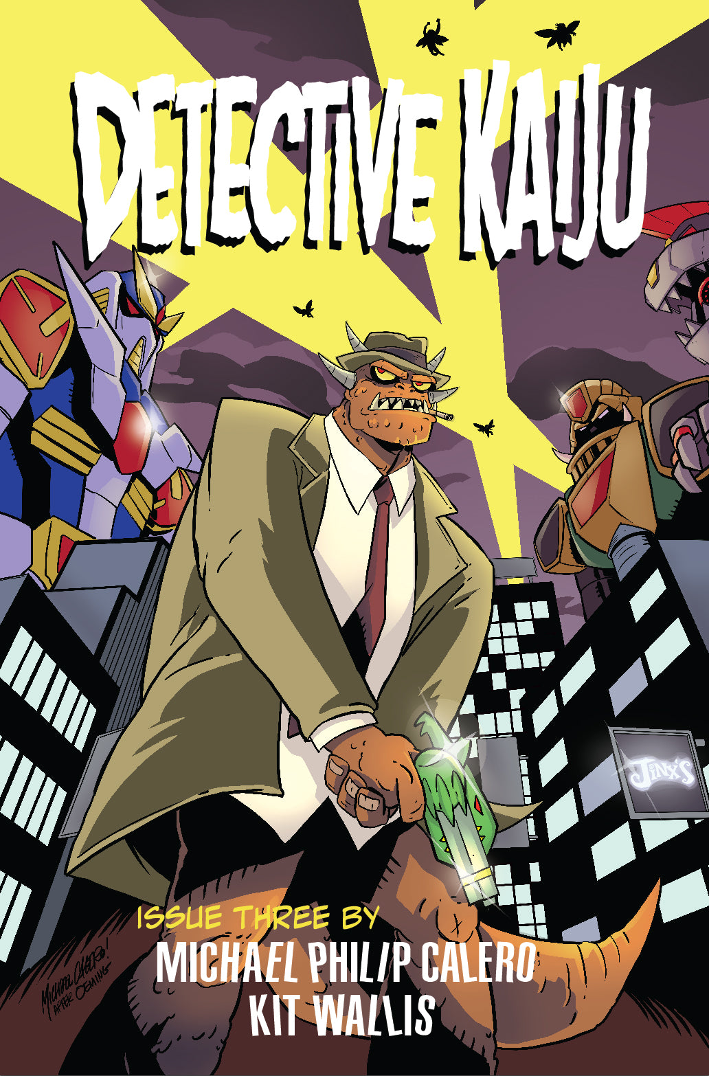 DETECTIVE KAIJU #3 (OF 4) CVR B MICHAEL CALERO NOIR HOMAGE VAR