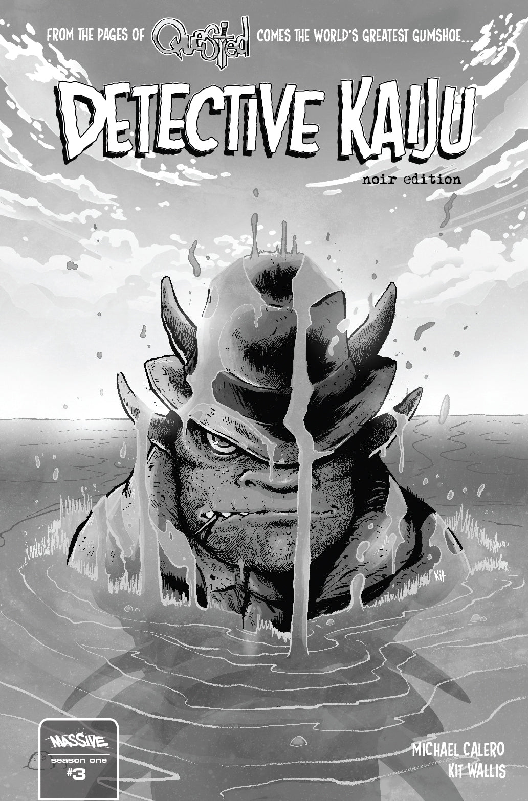 DETECTIVE KAIJU #3 (OF 4) CVR D KIT WALLIS NOIR VAR