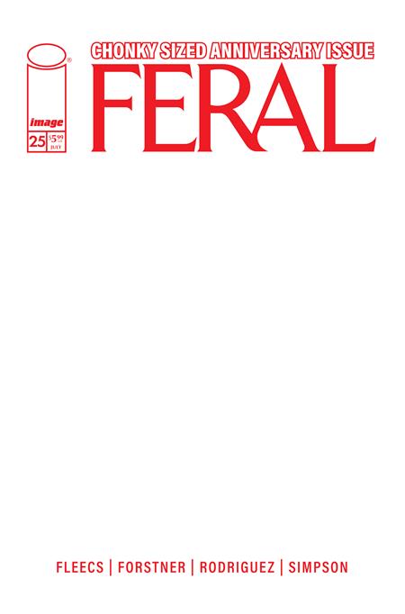 FERAL #25 CVR E BLANK SKETCH VAR (Allocations May Occur)