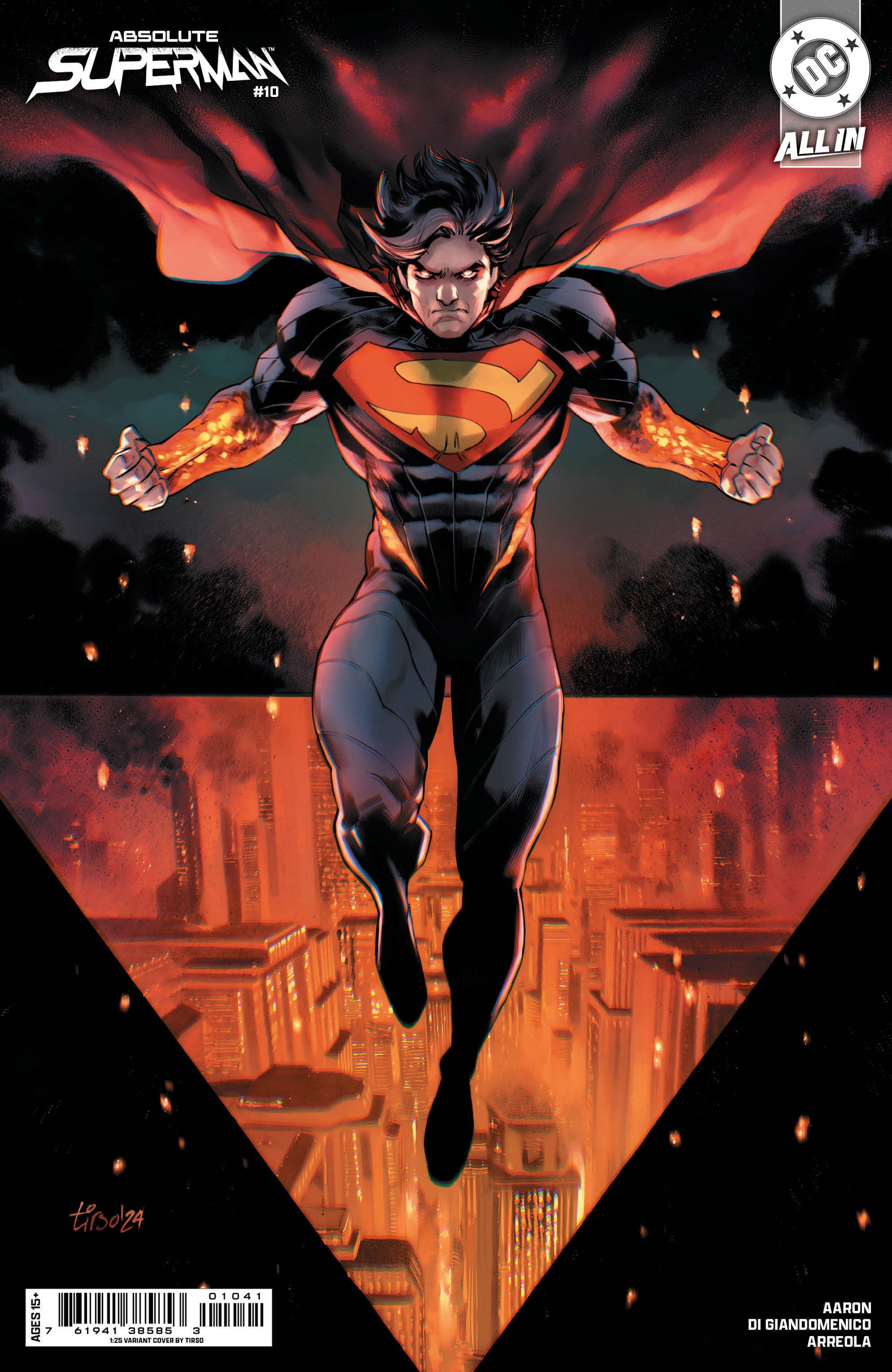 ABSOLUTE SUPERMAN #10 CVR D INC 1:25 TIRSO CARD STOCK VAR