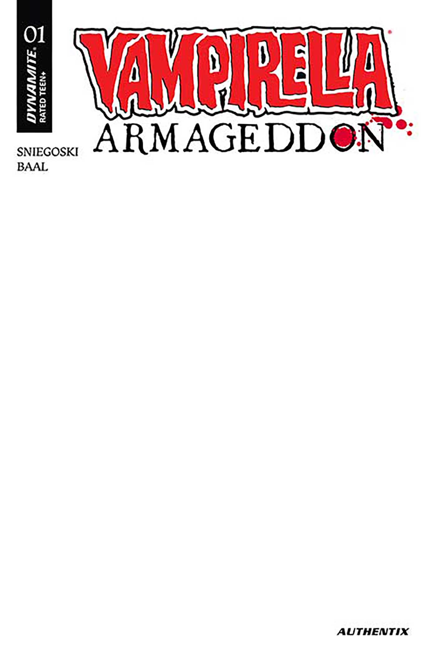 VAMPIRELLA ARMAGEDDON #1 CVR J BLANK AUTHENTIX VAR