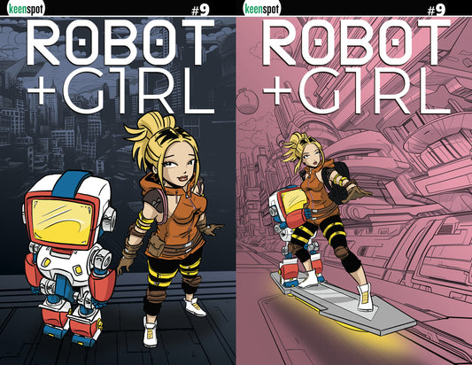 ROBOT + GIRL #9 CVR C MIKE WHITE HOLOFOIL FLIP VAR