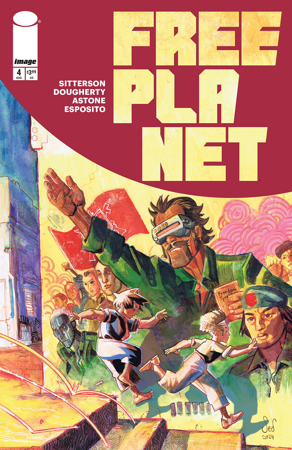 FREE PLANET #4 CVR A JED DOUGHERTY