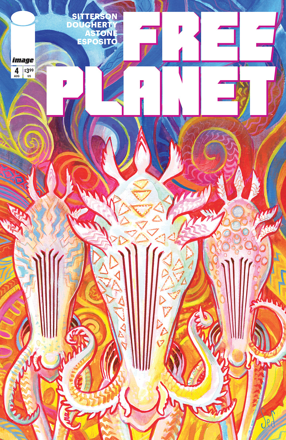 FREE PLANET #4 CVR B JED DOUGHERTY TENTACLES VAR