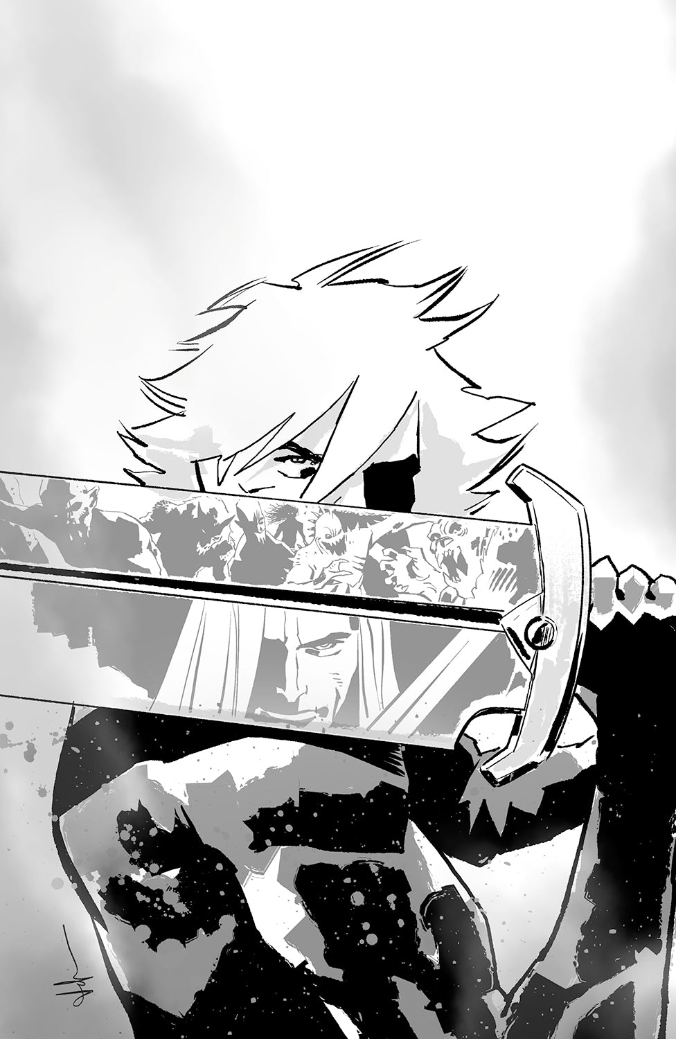 LOST FANTASY #4 CVR C INC 1:15 LUCA CASALANGUIDA B&W VIRGIN VAR