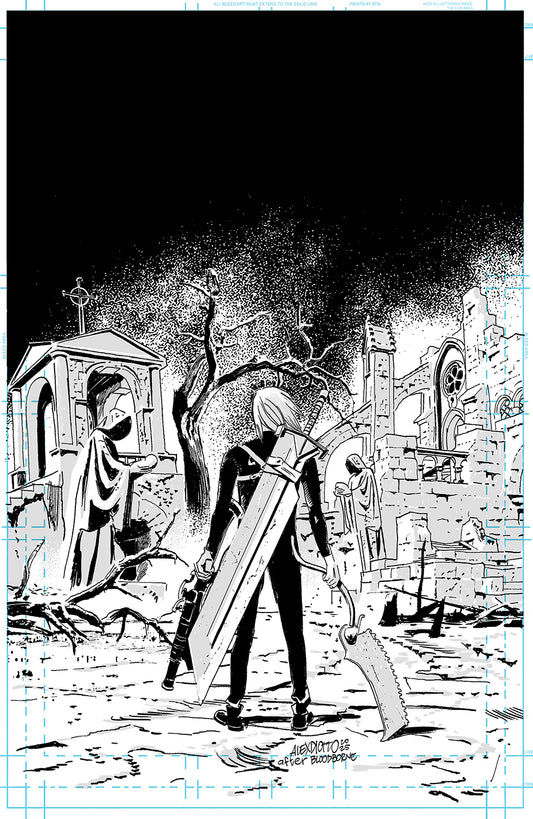 LOST FANTASY #4 CVR D INC 1:25 ALEX DIOTTO B&W VIRGIN VAR