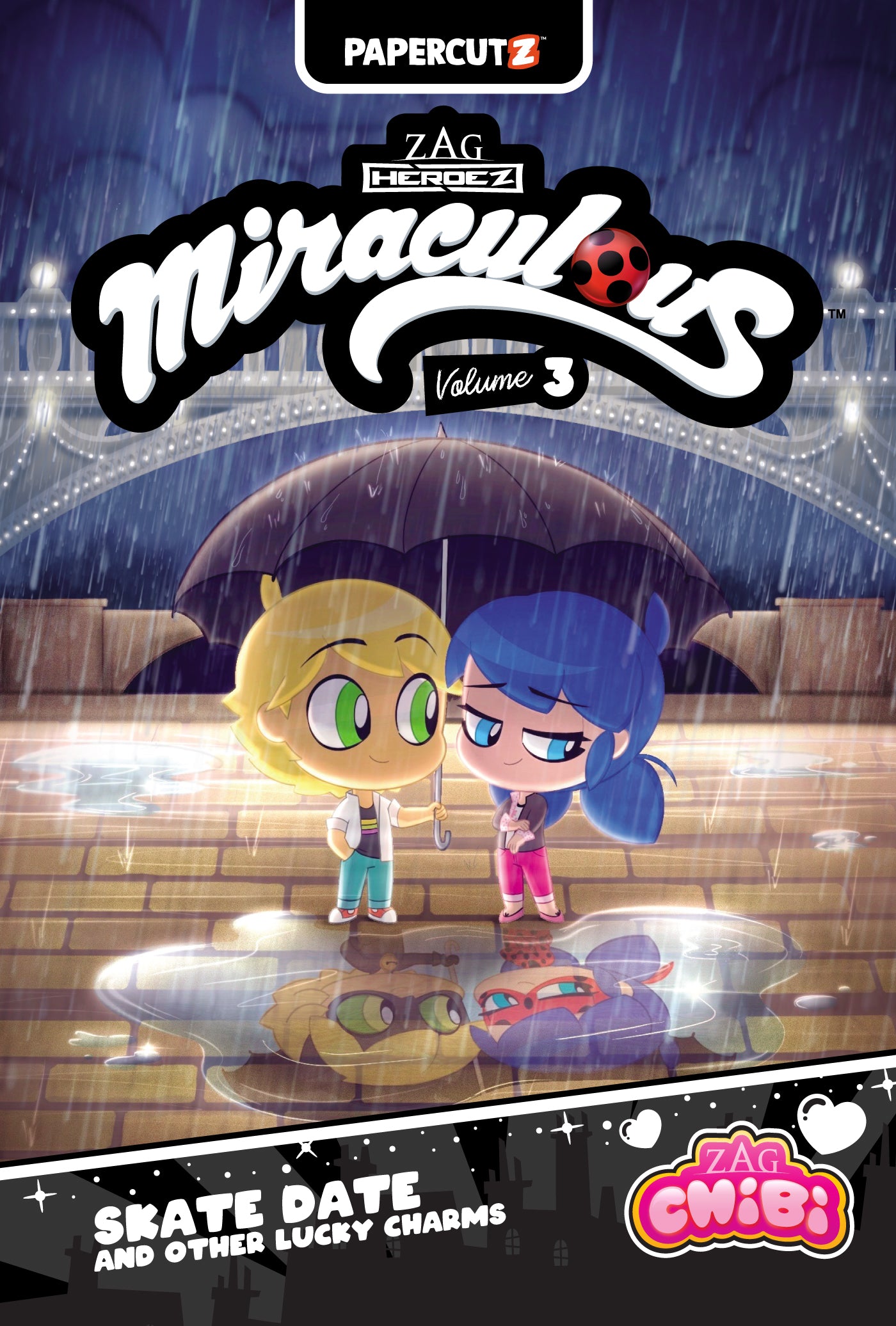 MIRACULOUS LADYBUG CHIBI TP VOL 03 SKATE DATE & OTHER LUCKY CHARMS