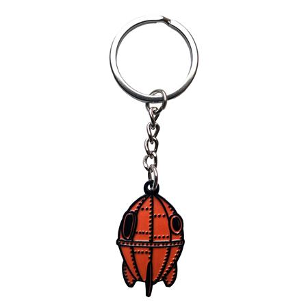 WALLACE & GROMIT ROCKET ENAMEL KEYCHAIN