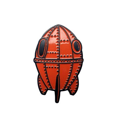 WALLACE & GROMIT ROCKET SHIP ENAMEL PIN BADGE