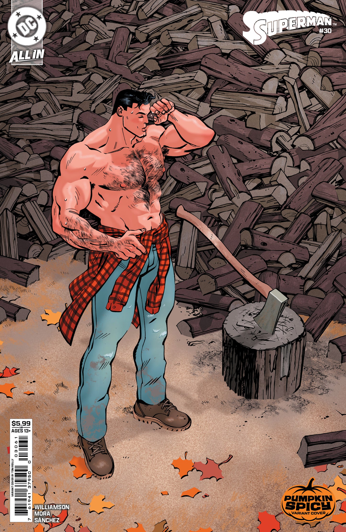 SUPERMAN #30 CVR E TOM REILLY PUMPKIN SPICY CARD STOCK VAR