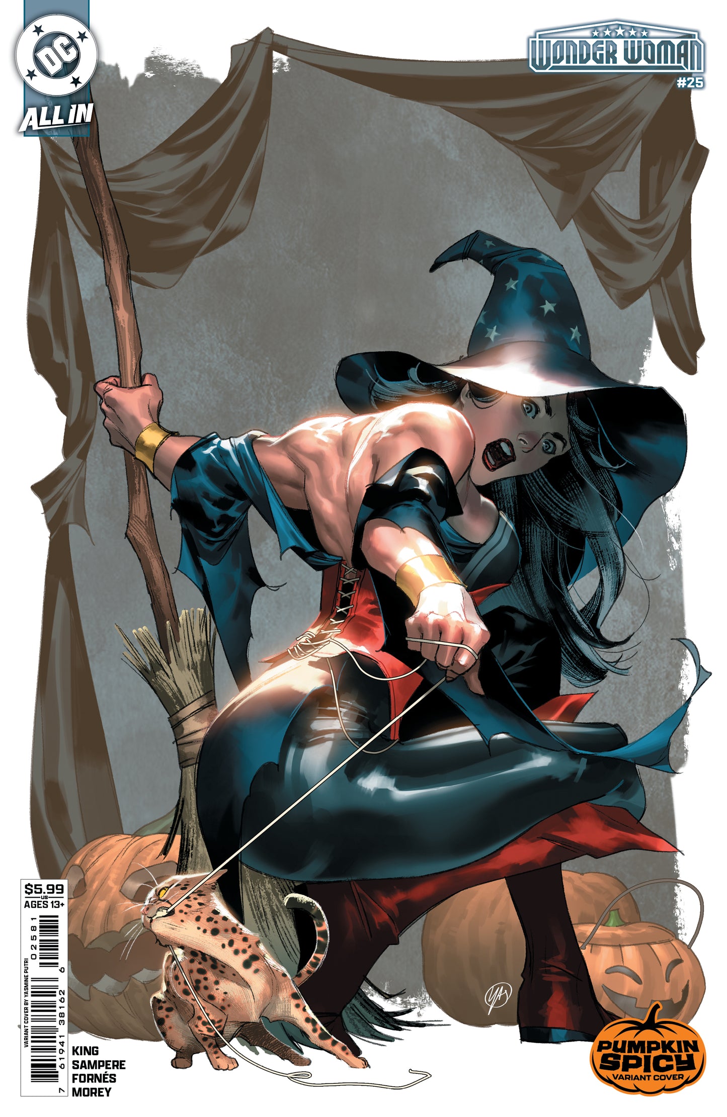 WONDER WOMAN #25 CVR E YASMINE PUTRI PUMPKIN SPICY CARD STOCK VAR