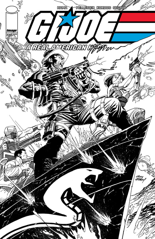 GI JOE A REAL AMERICAN HERO #320 CVR B ANDY KUBERT B&W VAR