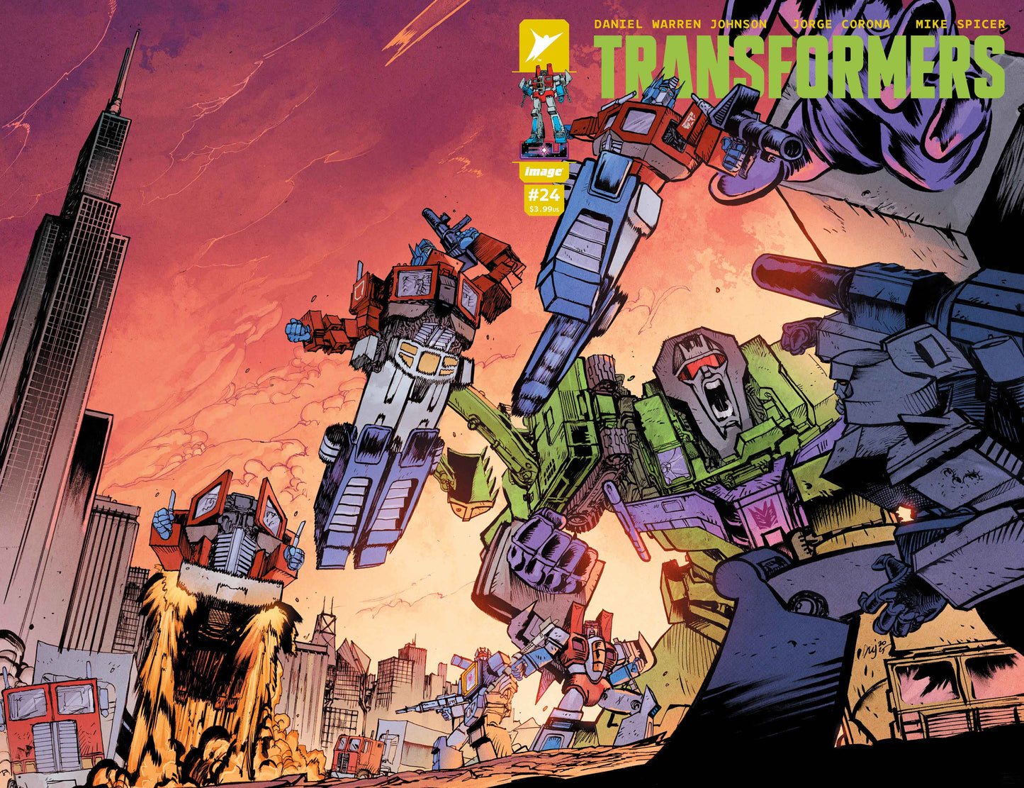 TRANSFORMERS #24 CVR F DANIEL WARREN JOHNSON & MIKE SPICER WRAPAROUND VAR