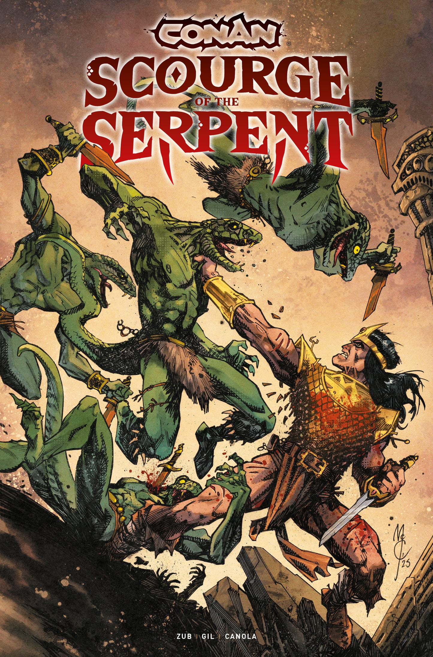 CONAN THE BARBARIAN SCOURGE OF THE SERPENT #1 (OF 4) CVR B JOHN MCCREA VAR (MR)