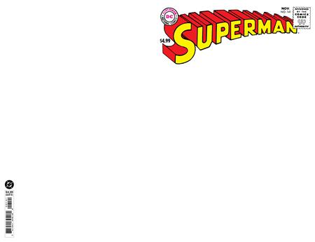 SUPERMAN #141 FACSIMILE EDITION CVR B BLANK CARD STOCK VAR