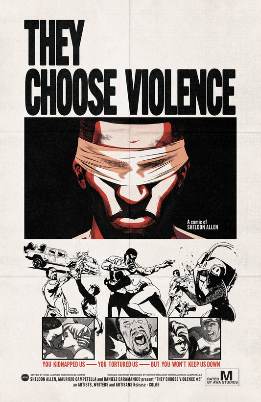 THEY CHOOSE VIOLENCE #5 (OF 5) CVR B CHRIS FERGUSON & MAURICIO CAMPETELLA BLAXPLOITATION FILM HOMAGE VAR (MR)