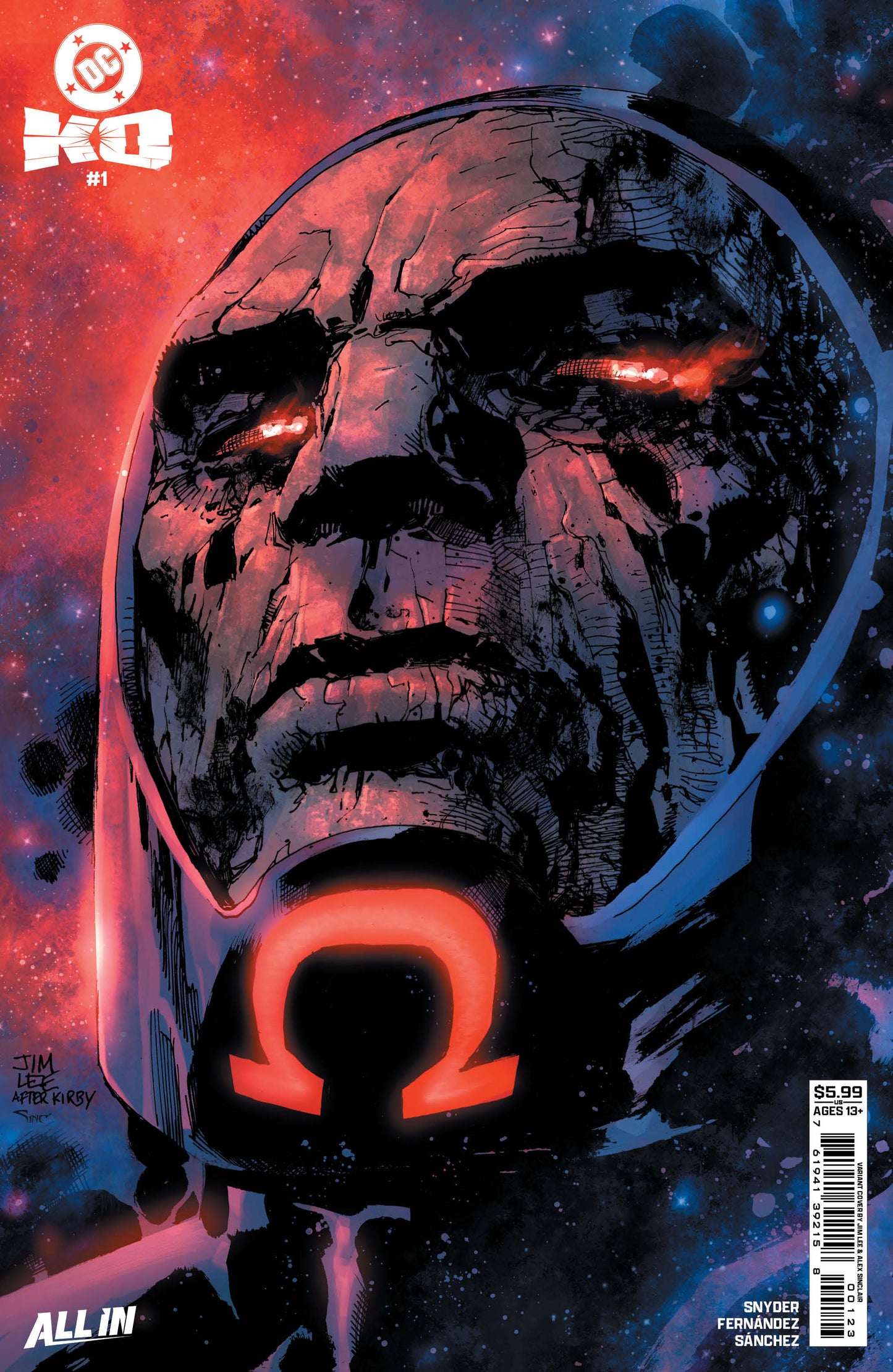 DC K.O. #1 (OF 4) CVR B JIM LEE CARD STOCK VAR