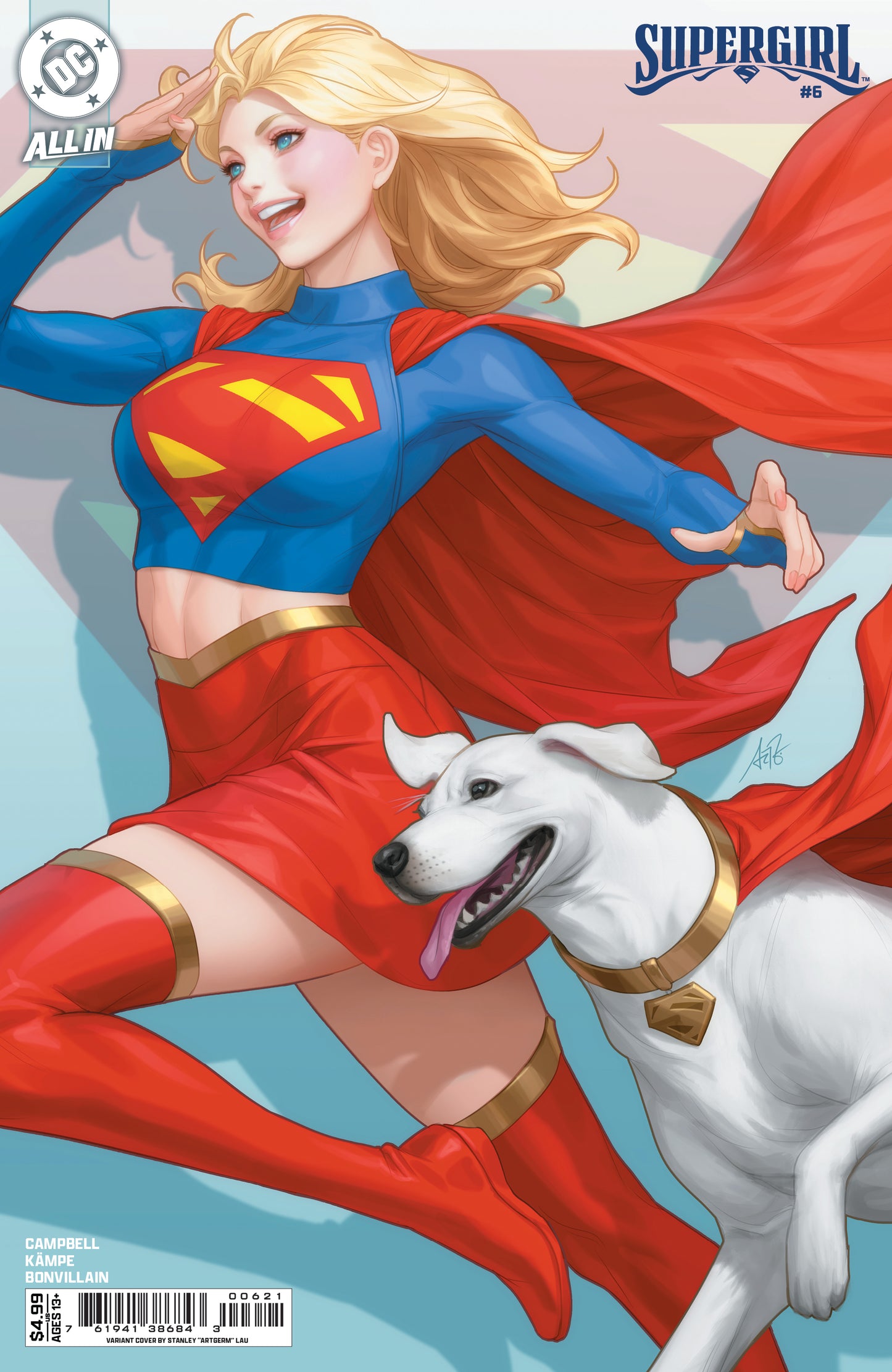 SUPERGIRL #6 CVR B STANLEY ARTGERM LAU CARD STOCK VAR