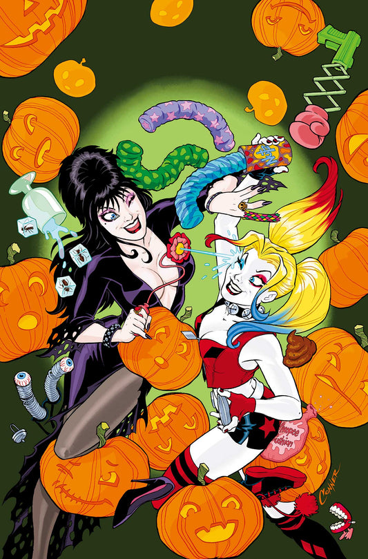 HARLEY QUINN X ELVIRA #1 CVR K AMANDA CONNER METAL PREMIUM VAR