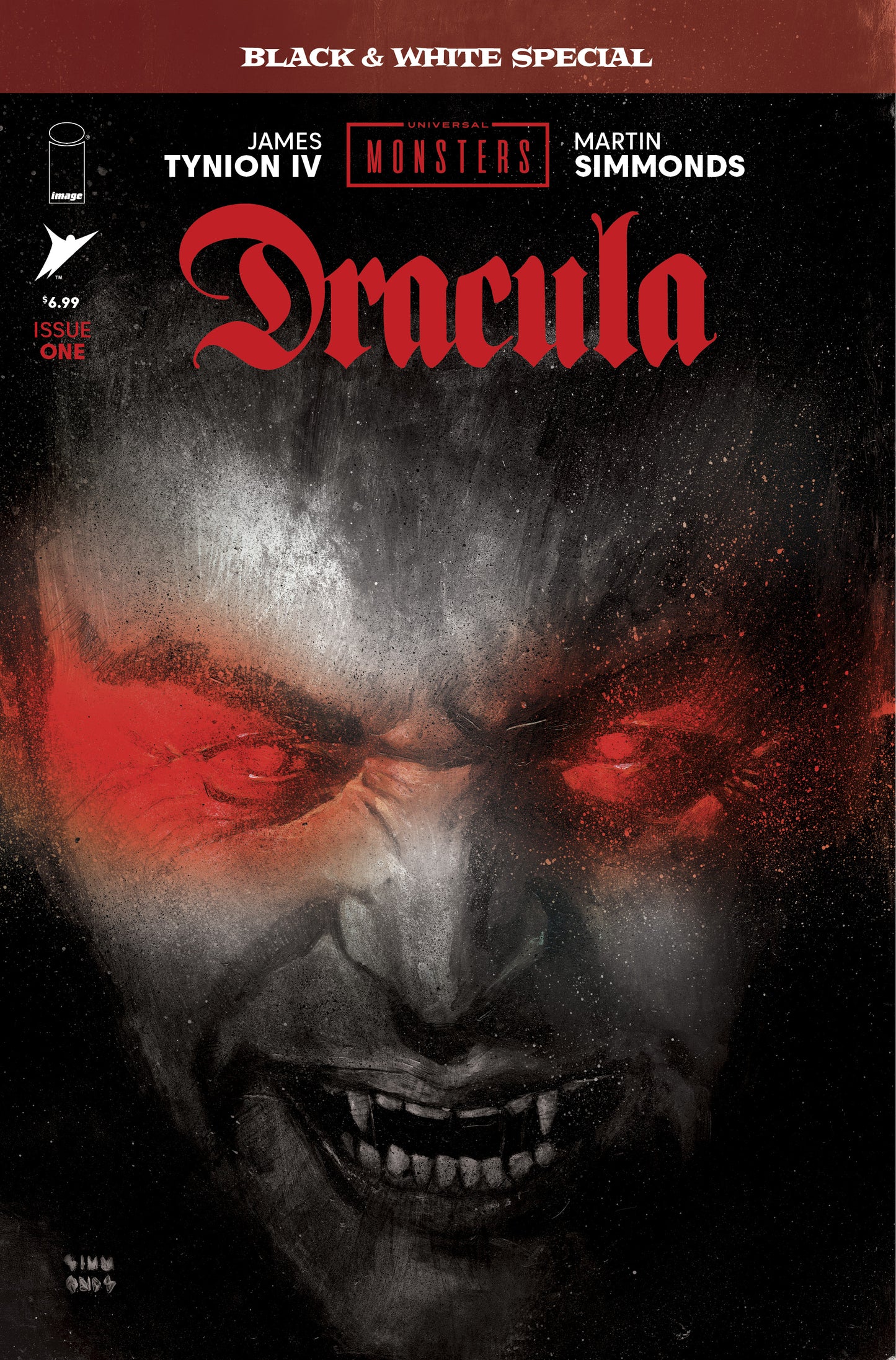 UNIVERSAL MONSTERS DRACULA BLACK & WHITE SPECIAL #1 (OF 2) CVR A MARTIN SIMMONDS (MR)