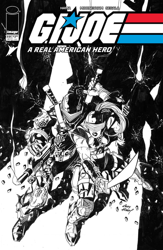 GI JOE A REAL AMERICAN HERO #321 CVR B ANDY KUBERT B&W VAR